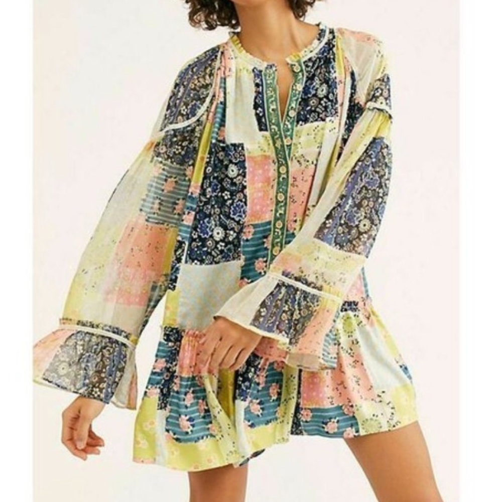 NEW Free People Patch Made In Heaven Dress Small
